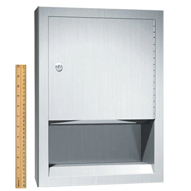 ASI 0457-2 Commercial Paper Towel Dispenser, Semi-Recessed-Mounted, Stainless Steel - Image 3