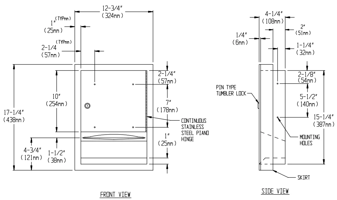 ASI 0457-2 Commercial Paper Towel Dispenser, Semi-Recessed-Mounted, Stainless Steel - Image 5