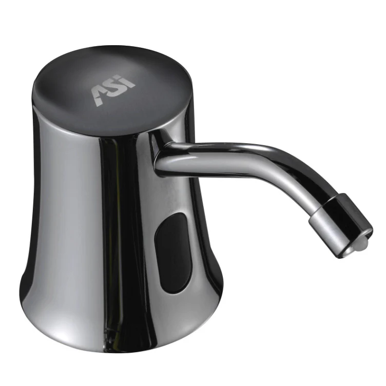 ASI 20333 Commercial Liquid Soap Dispenser, Deck Mounted, Chrome Plated Brass, Touch-Free - 6" Spout Length - Image 6