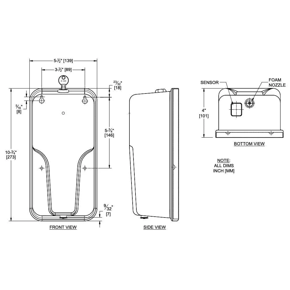 ASI 20365 Commercial Foam Soap Dispenser, Roval-Surface-Mounted, Touch-Free, Stainless Steel - 33.8 Oz - Image 6