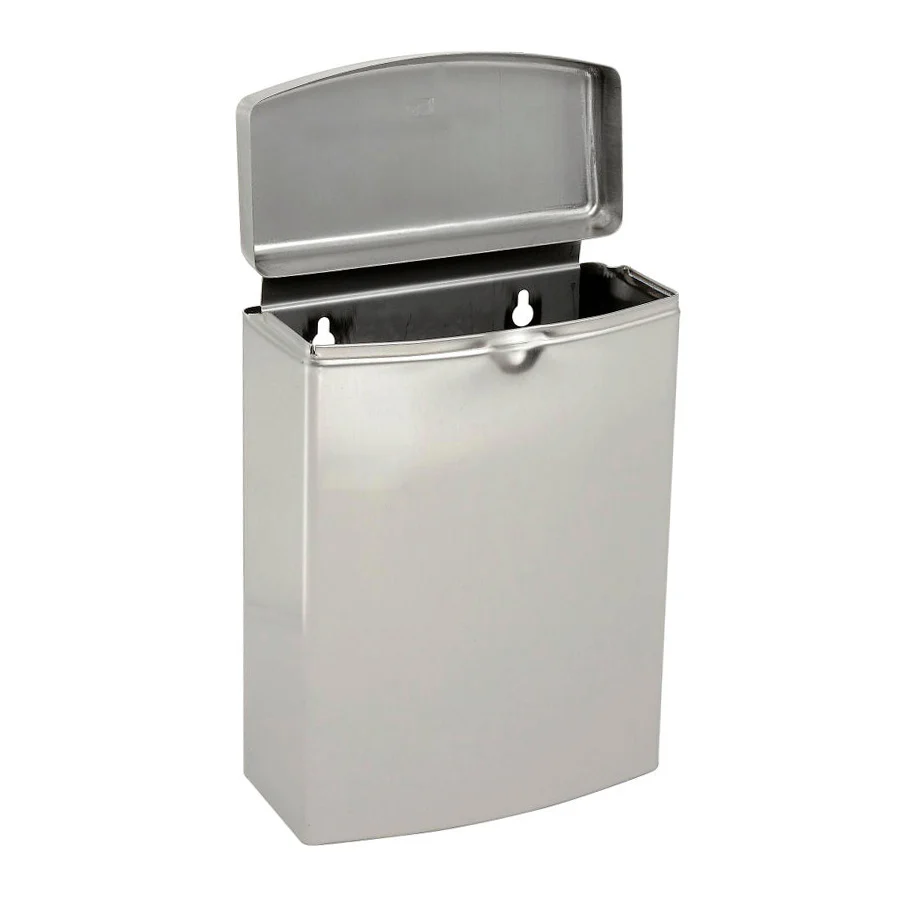ASI 20852 Commercial Restroom Sanitary Napkin Disposal, Roval-Surface-Mounted, Stainless Steel - Image 4