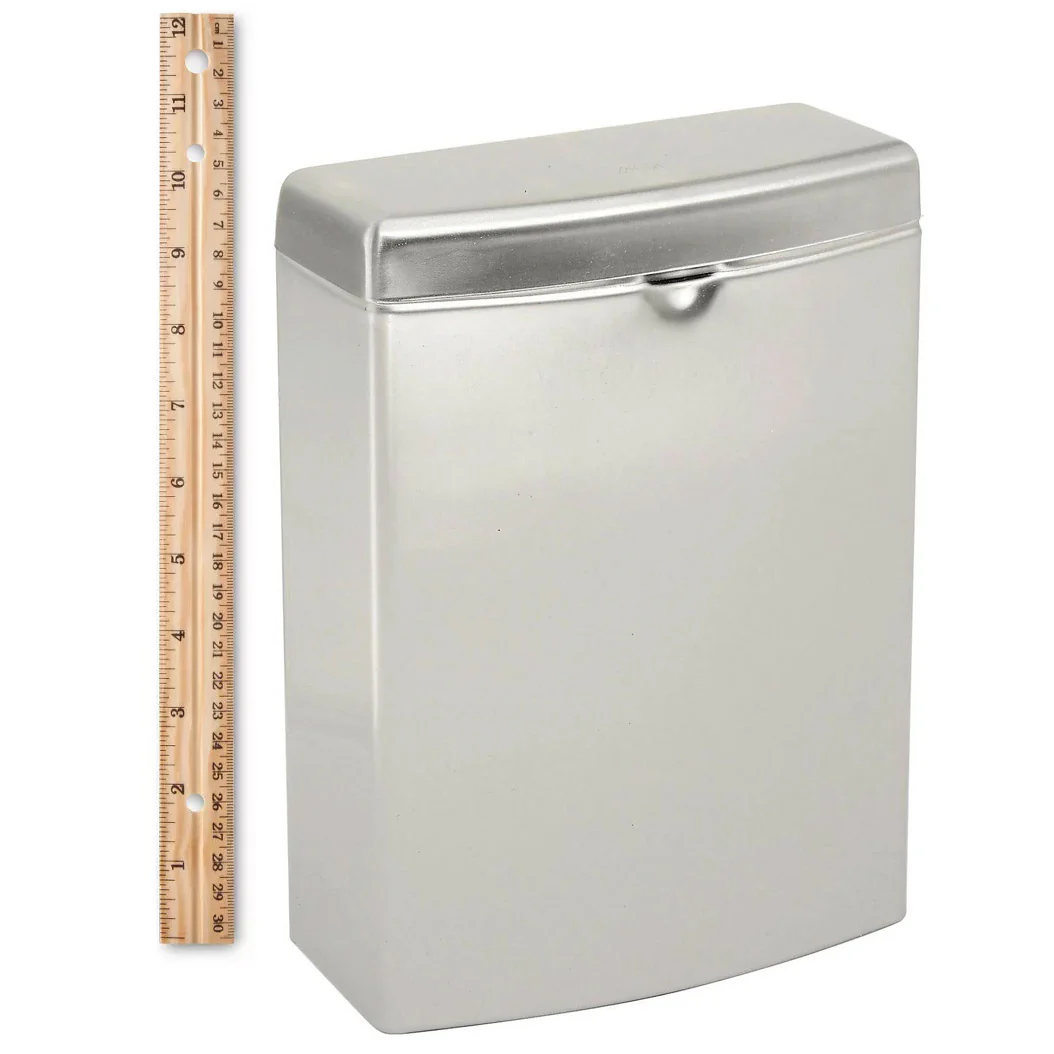 ASI 20852 Commercial Restroom Sanitary Napkin Disposal, Roval-Surface-Mounted, Stainless Steel - Image 6