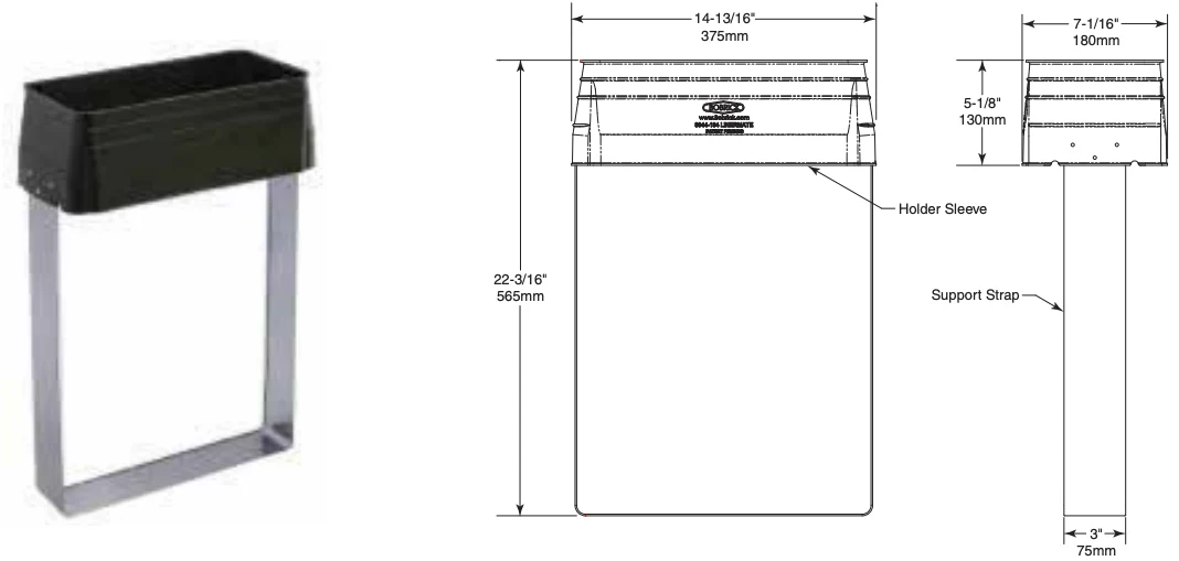 Bobrick 3944-134 Commercial Restroom LinerMate for Bobrick 12 Gallon Waste Receptacles - Image 4