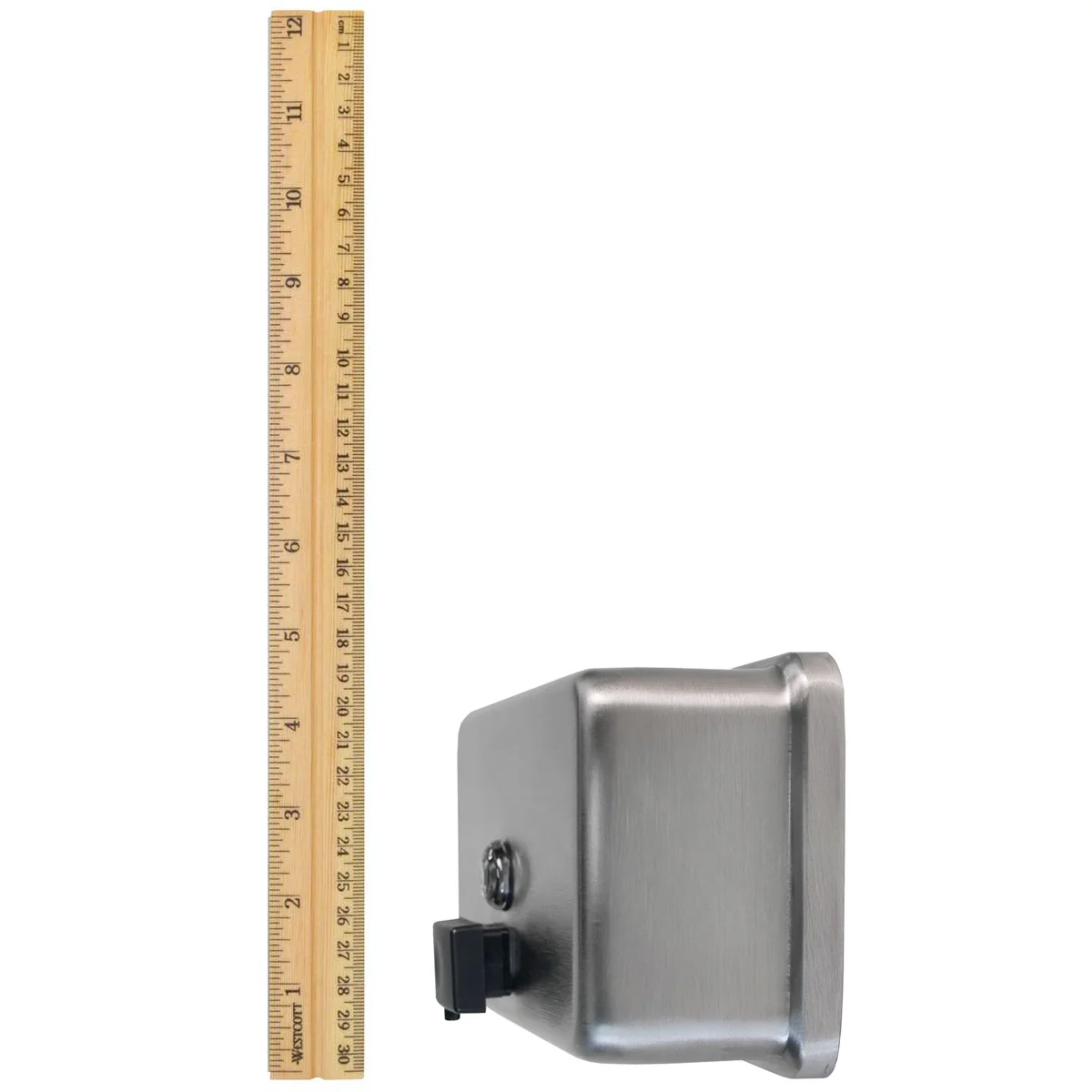 Bobrick B-2112 Commercial Liquid Soap Dispenser, Surface-Mounted, Manual-Push, Stainless Steel - 40 Oz - Image 5