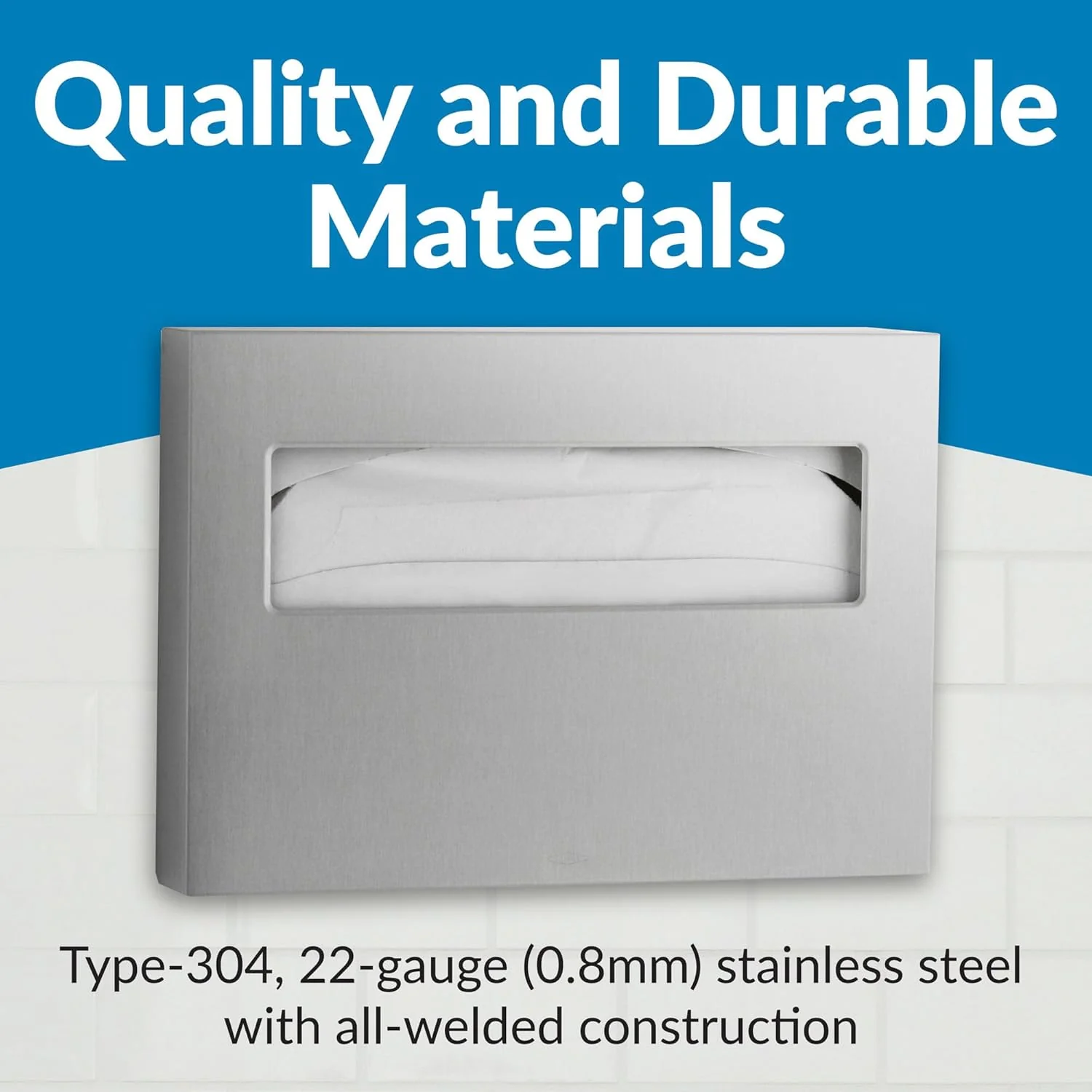 Bobrick B-221 Commercial Toilet Seat Cover Dispenser, Surface-Mounted, Stainless Steel - Image 24