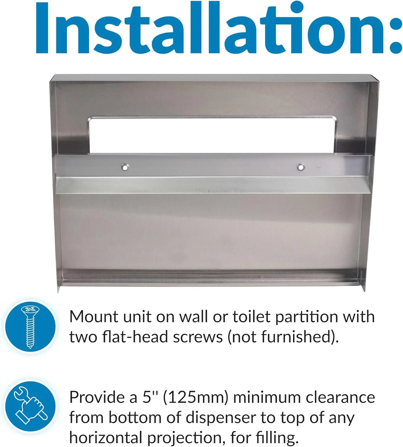 Bobrick B-221 Commercial Toilet Seat Cover Dispenser, Surface-Mounted, Stainless Steel - Image 25