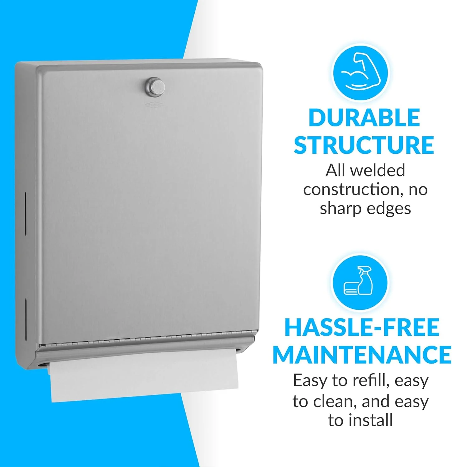 Bobrick B-2620 Commercial Paper Towel Dispenser, Surface-Mounted, Stainless Steel - Image 24