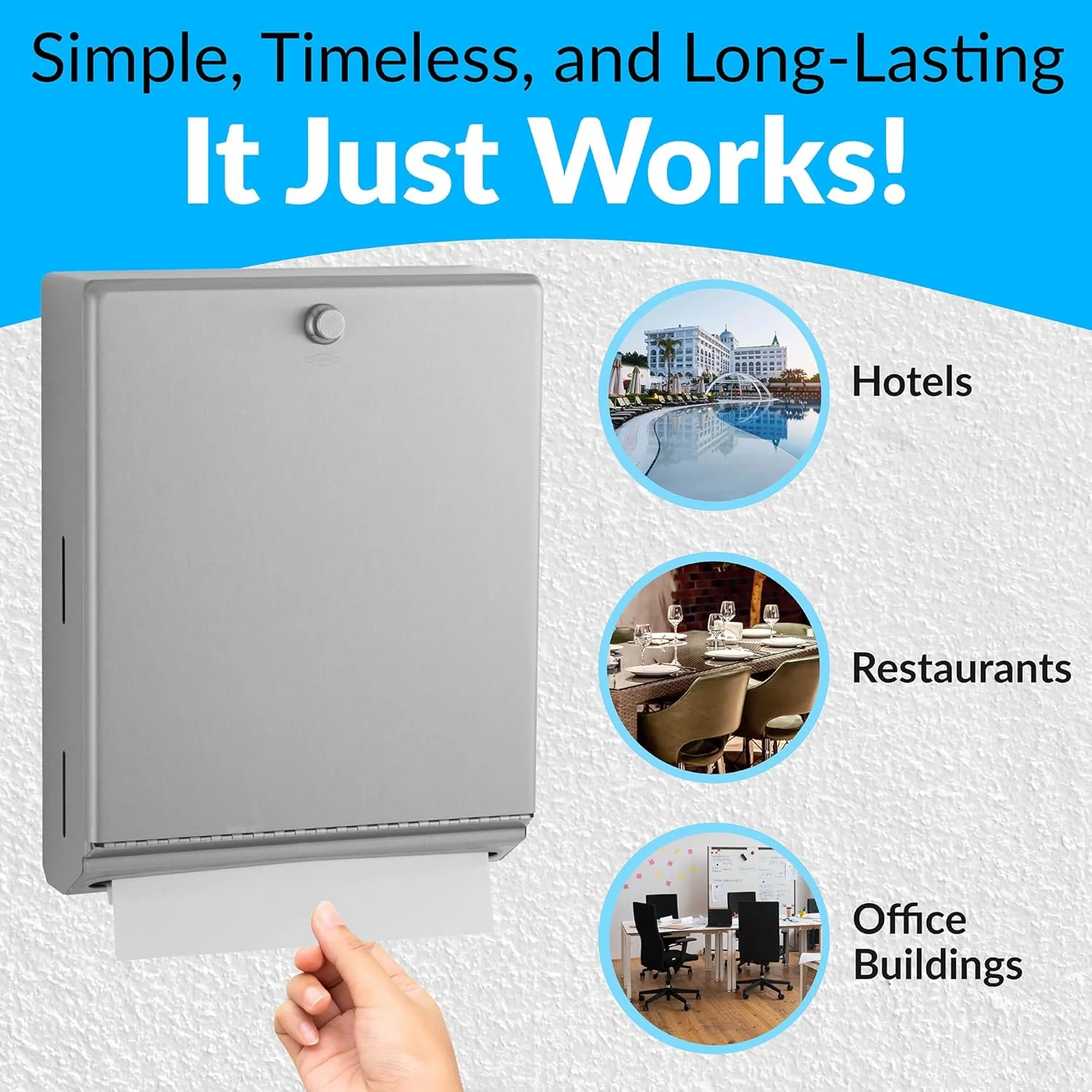 Bobrick B-2620 Commercial Paper Towel Dispenser, Surface-Mounted, Stainless Steel - Image 29