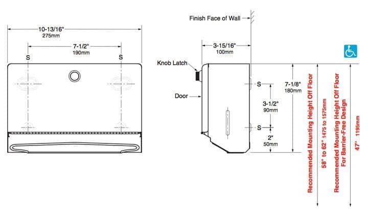 Bobrick B-2621 Commercial Paper Towel Dispenser, Surface-Mounted, Stainless Steel - Image 8