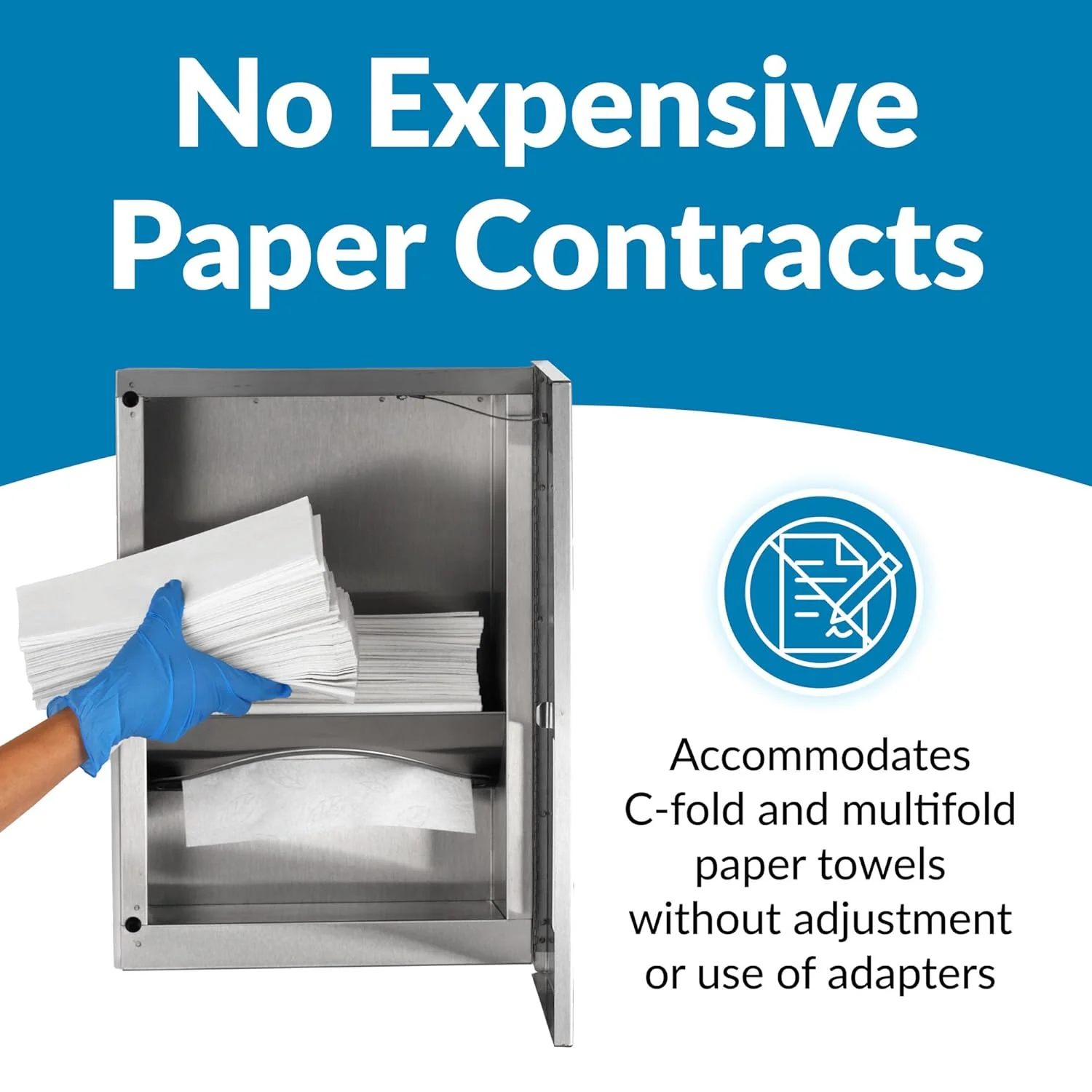 Bobrick B-35903 Commercial Paper Towel Dispenser, Recessed-Mounted, Stainless Steel - Image 8