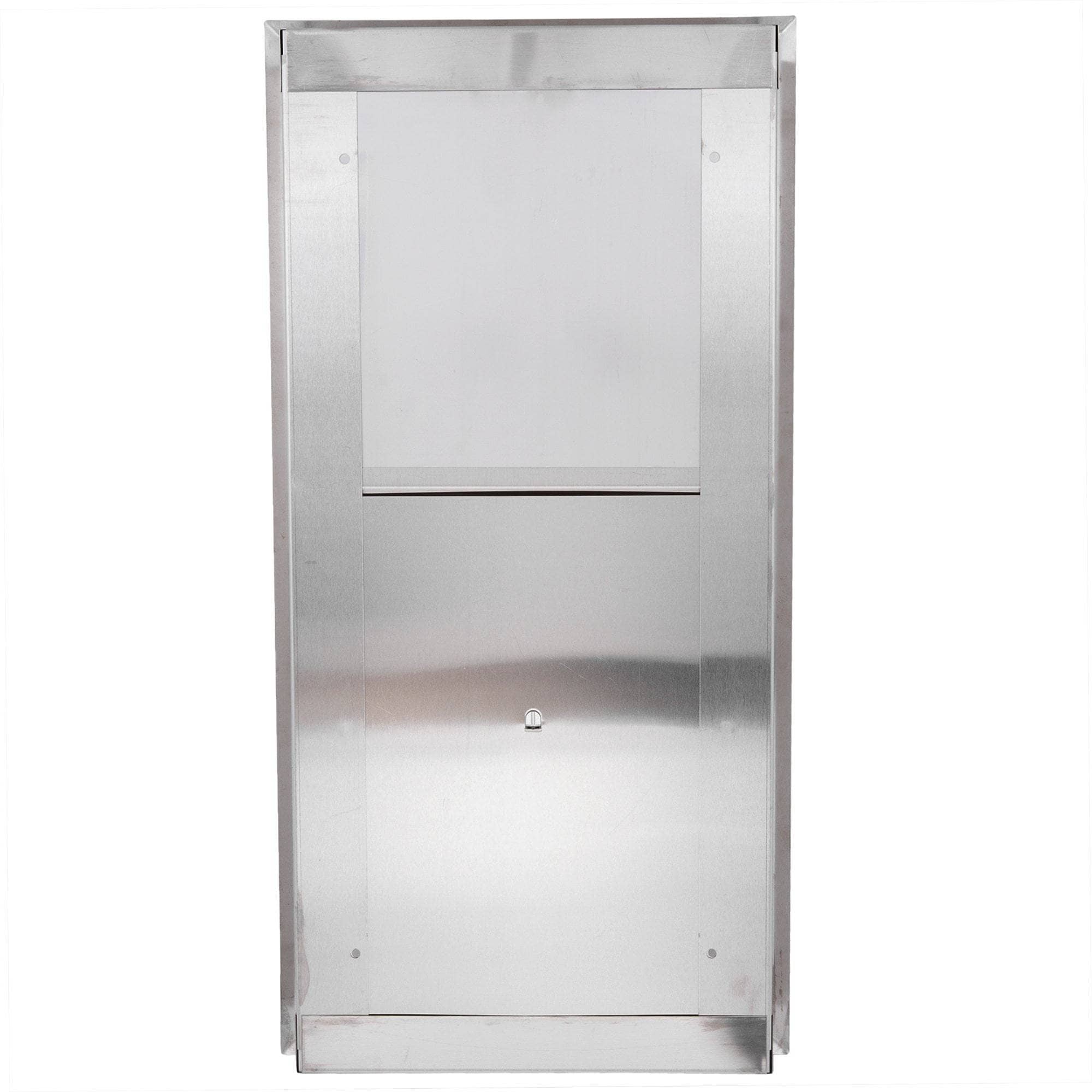 Bobrick B-369 Combination Commercial Paper Towel Dispenser/Waste Receptacle, Recessed-Mounted, Stainless Steel - Image 8