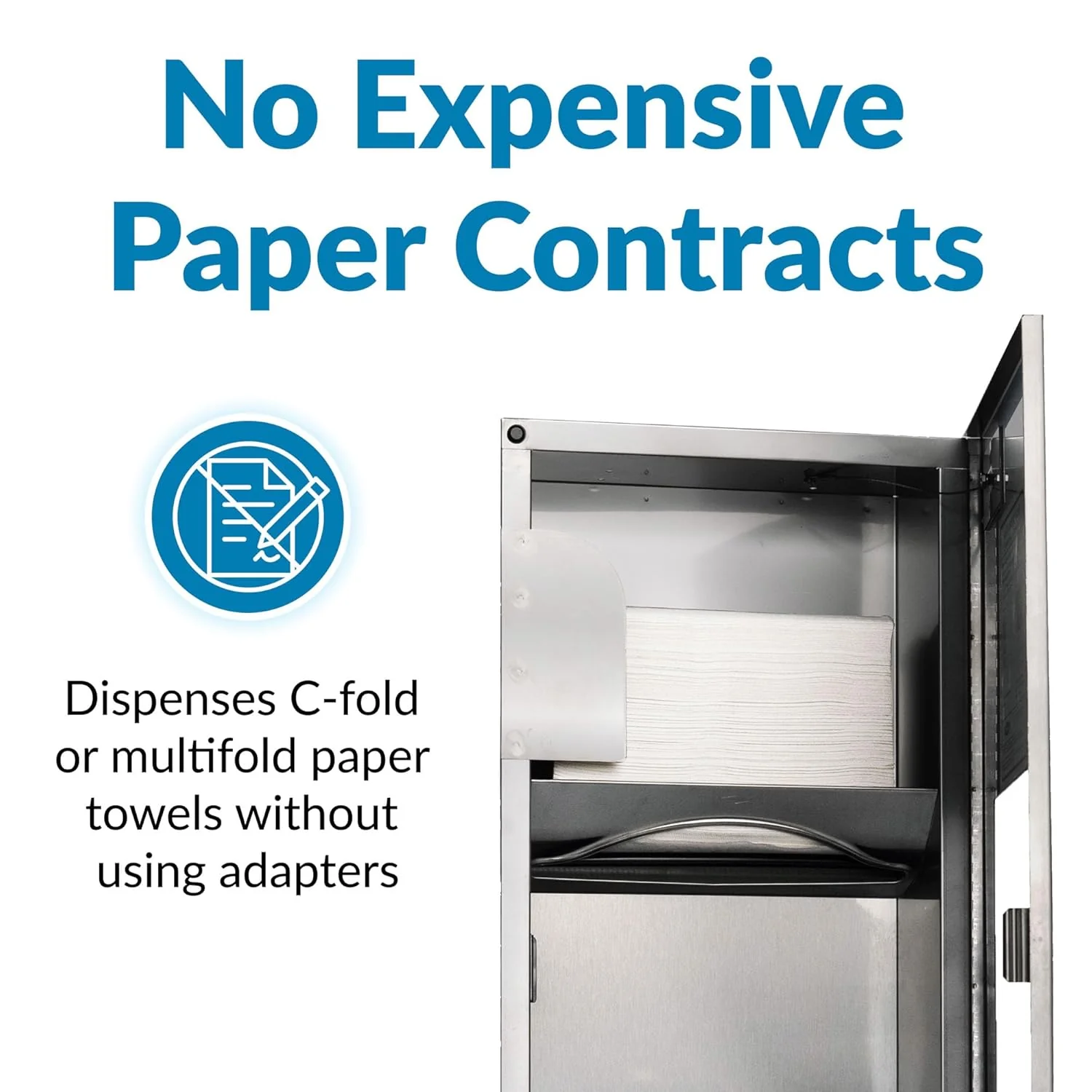 Bobrick B-36903 Combination Commercial Paper Towel Dispenser/Waste Receptacle, Recessed-Mounted, Stainless Steel - Image 12