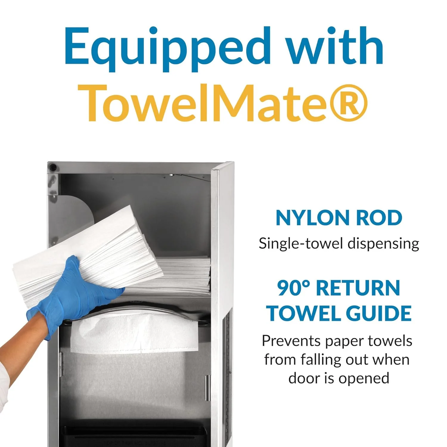 Bobrick B-36903 Combination Commercial Paper Towel Dispenser/Waste Receptacle, Recessed-Mounted, Stainless Steel - Image 17