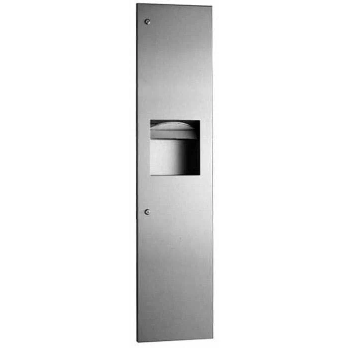 Bobrick B-38034 Combination Commercial Paper Towel Dispenser/Waste Receptacle, Recessed-Mounted, Stainless Steel - Image 4