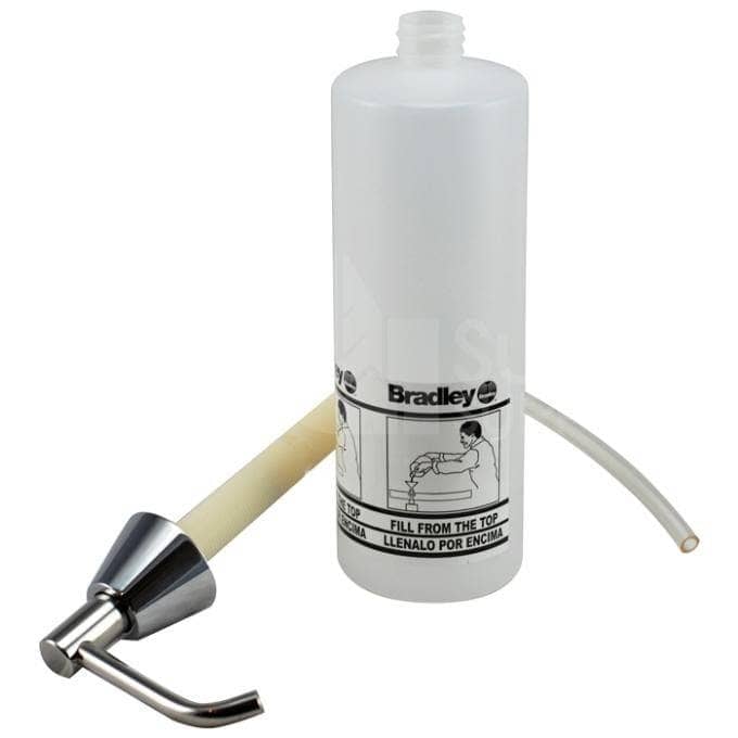 Bradley 6324-68 Commercial Liquid Soap Dispenser, Countertop Mounted, Manual-Push, Stainless Steel - 4" Spout Length - Image 6