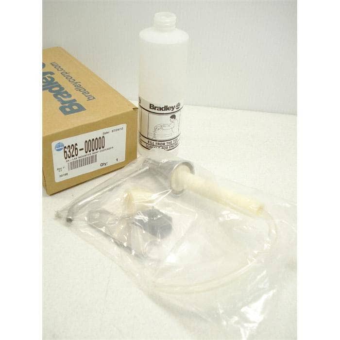 Bradley 6326-68 Commercial Liquid Soap Dispenser, Countertop Mounted, Manual-Push, Stainless Steel - 6" Spout Length - Image 7